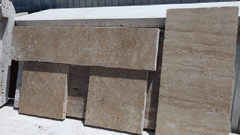 Horizontal and vertical cut Travertine